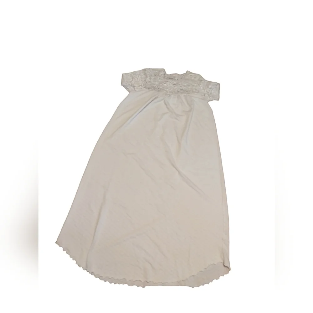 Vintage 1996 Richard Leeds Quiet Moment Nightgown Lace Cream Ladies Med Granny